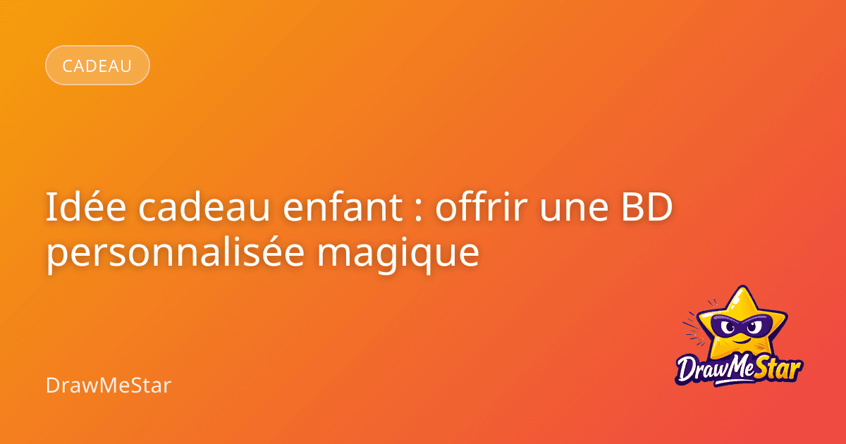 Un enfant souriant lisant une bande dessinée personnalisée où il est le héros aux côtés d'une licorne magique.