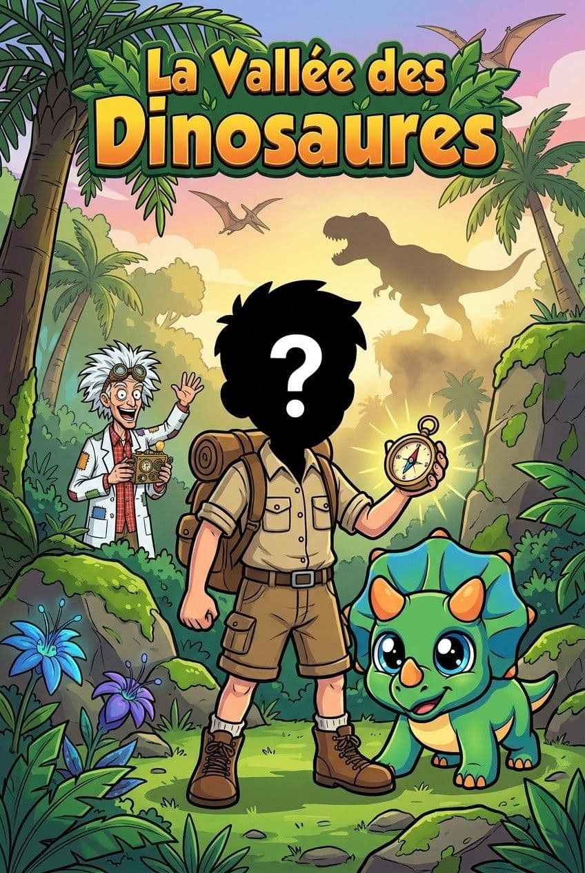 Couverture de la BD personnalisée « La Vallée des Dinosaures »