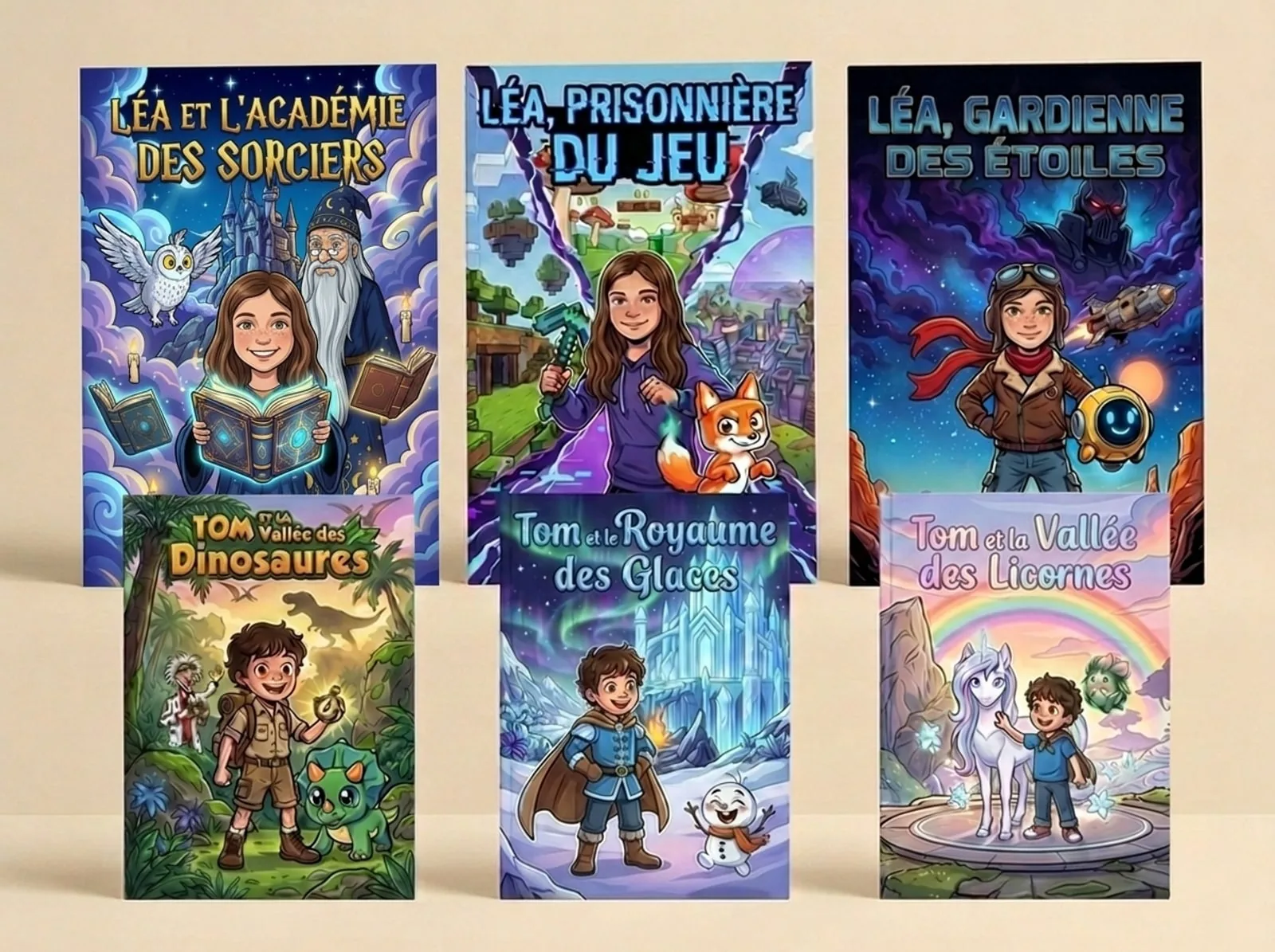 La collection de BD personnalisées sur l'étagère