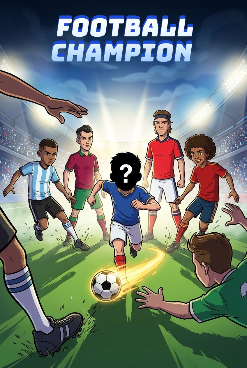 Cover of the personalised comic “Football Champion”