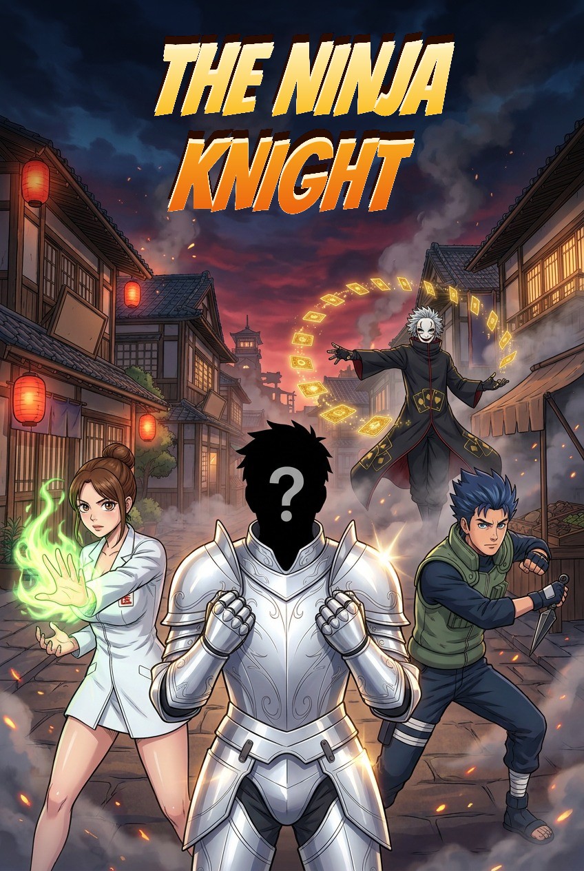 Cover of the personalised comic “The Ninja Knight”