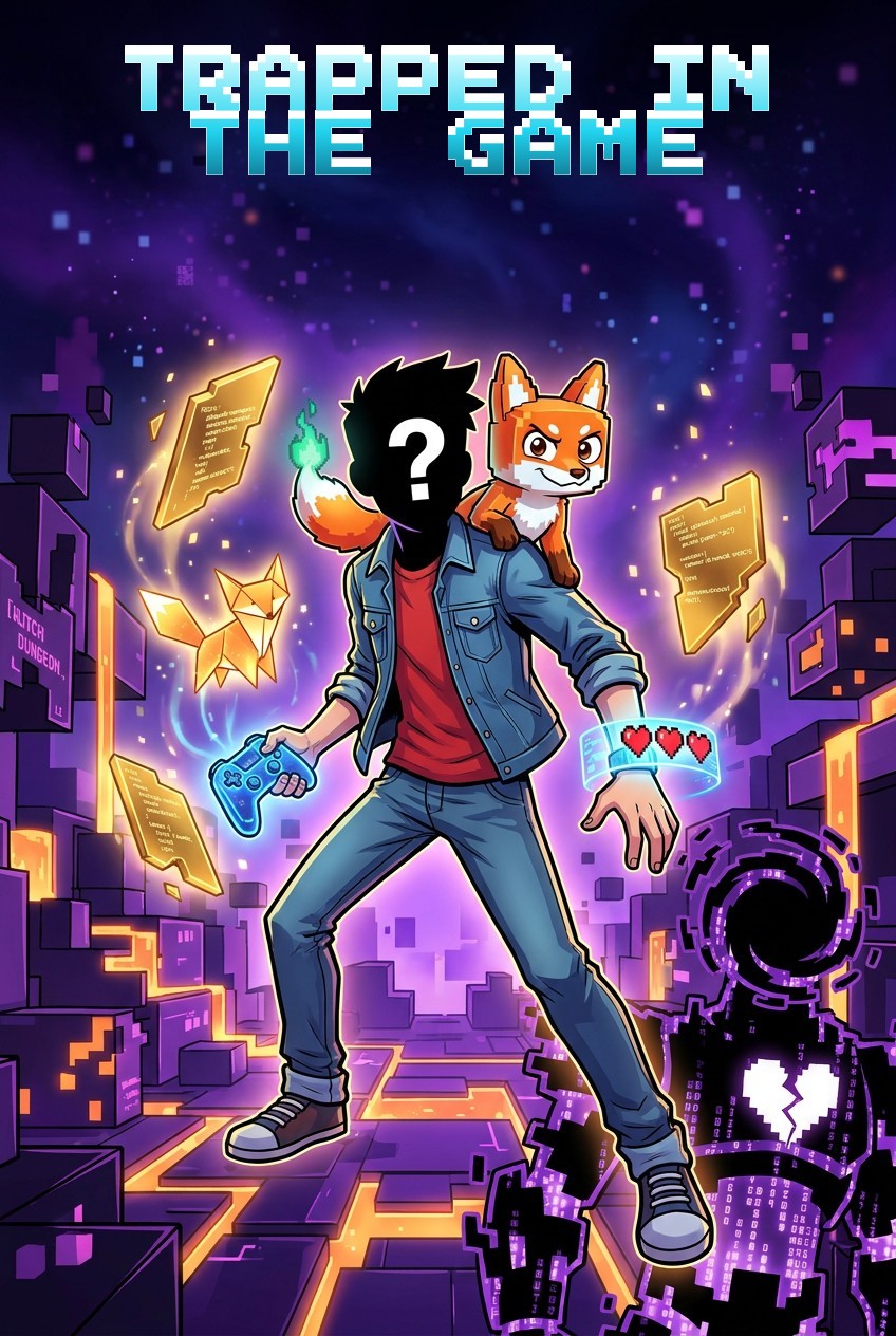 Cover of the personalised comic “Trapped in the Game”