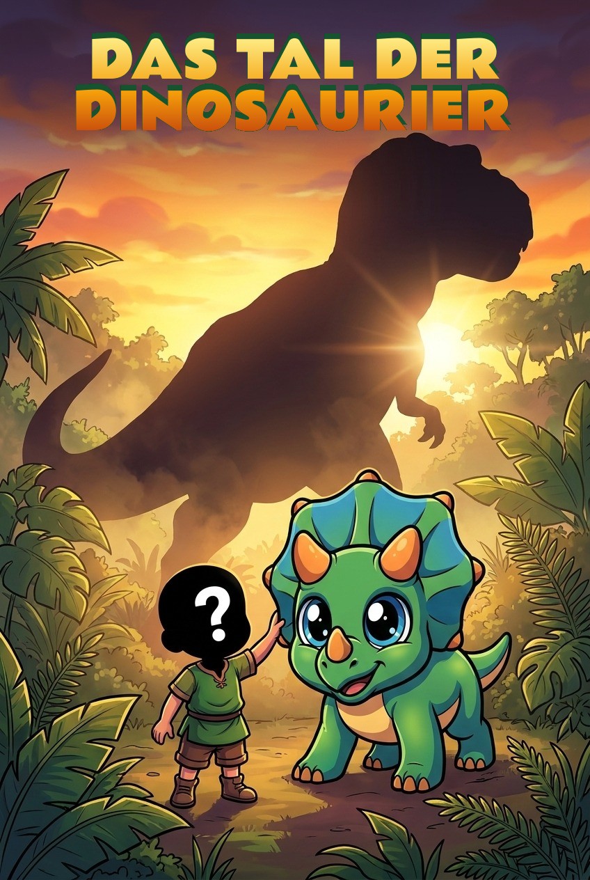 Cover des personalisierten Comics „Das Tal der Dinosaurier“